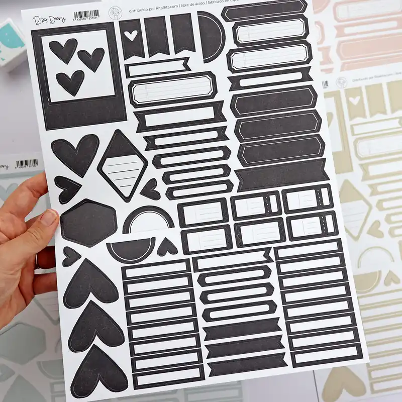 Barato Hoja de troquelados Negro. Especial documenta