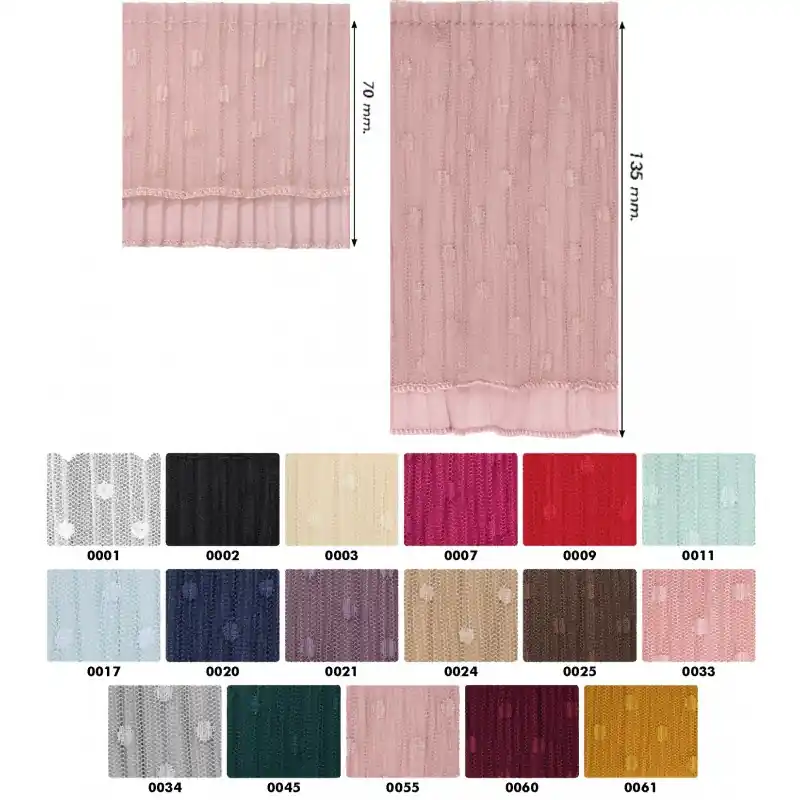 Volante de Doble Gasa con Plumeti - 7 cm - 0001 Blanco Envío Gratis