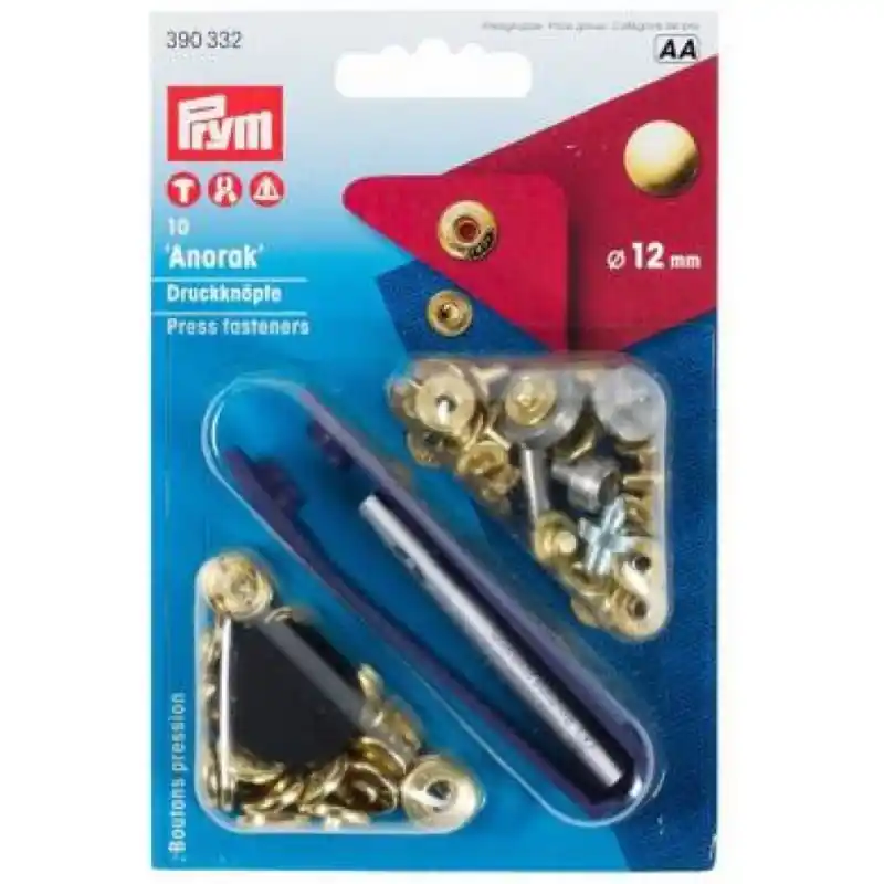 Precio Reducido Automático Anorak Dorado 12mm - Prym