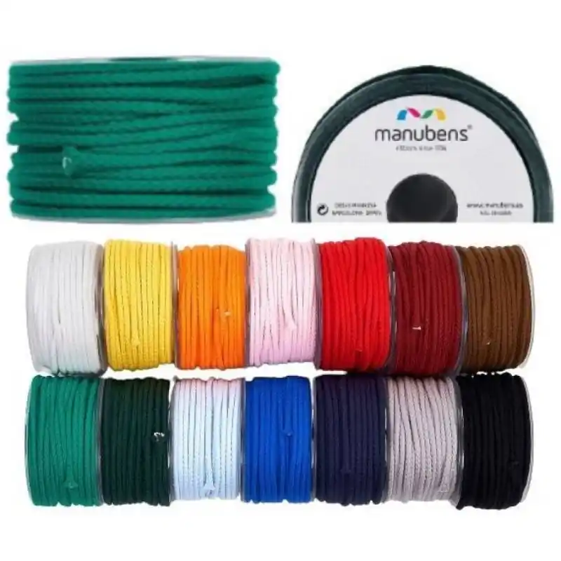 Liquidación Cordón de Algodón 5mm Manubens - 0002 Blanco