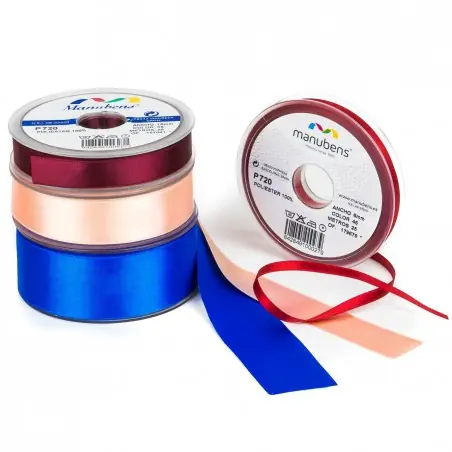 Cinta raso satén 10 mm Manubens P 720 - Carrete 25 metros A Buen Precio