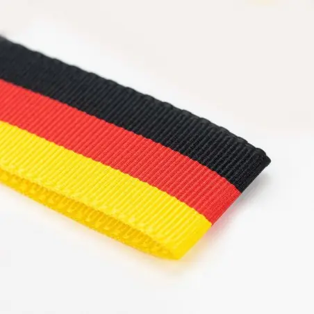 Venta Final Cinta bandera de Alemania 100% poliéster, Manubens P470 - Rollo 25 metros
