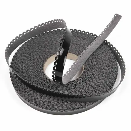 Envío Gratis Ribete picado piel sintética negro 14 mm - 10 Metros