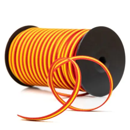 Cinta elástica 10 mm bandera España, para pulseras - Rollo 100 metros Precio Reducido