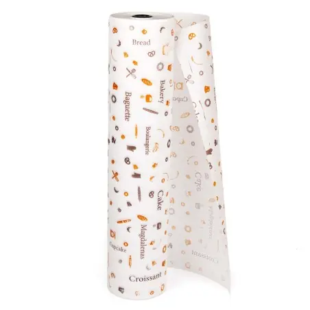 Alta Calidad Bobina papel panadería y pastelería impreso, para envolver alimentos - 62 cm 7 kg
