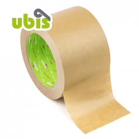 Stock Limitado Precinto papel kraft eco reciclado 75mm x 50 mts UBIS