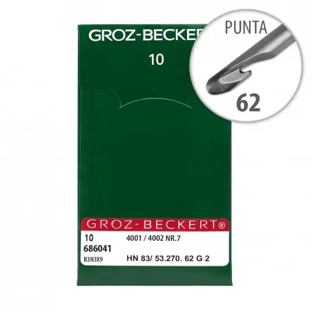 Última Versión Groz-Beckert HN 83/ 53.270. 62 G 24001 NO. 7 - 10 uds