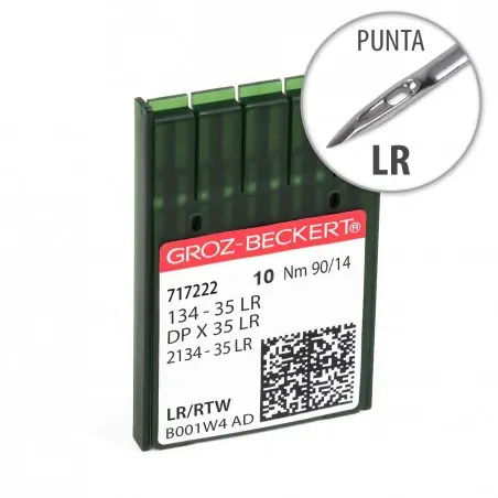 Aguja Groz-Beckert 134-35 90/14 Punta LR - Pack 10 uds Alta Calidad