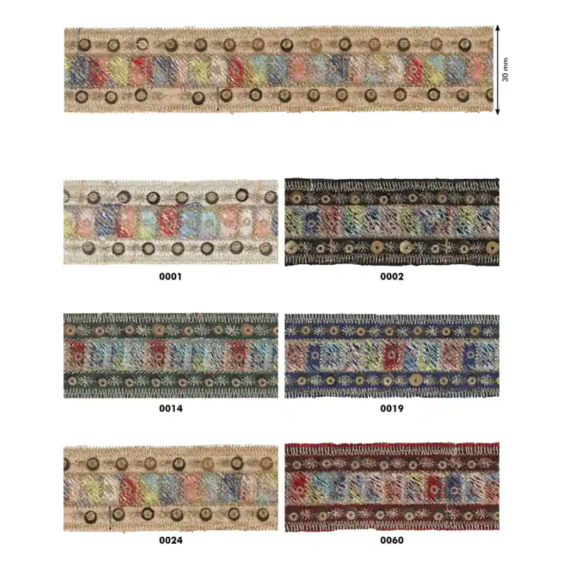 Últimas Unidades Tapacosturas Fantasía Multicolor con Hilo Dorado - 0001