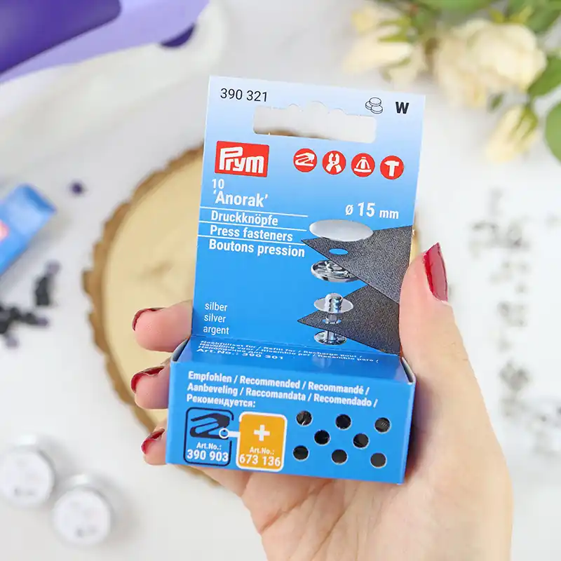 Últimas Unidades Set de 10 Botones de presión Anorak 15 mm de Prym