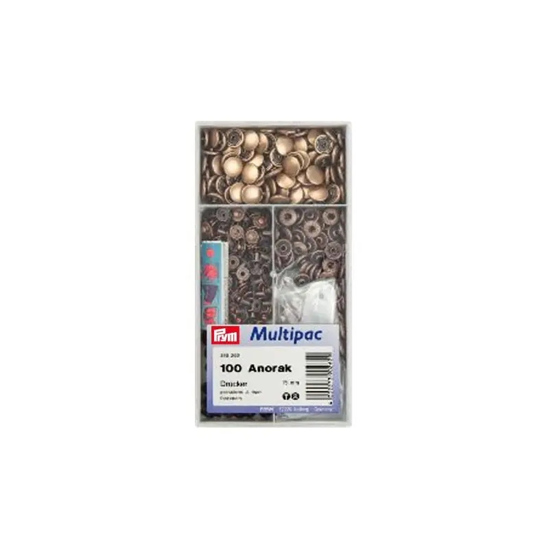 390262 Botones pres.anorak 15mm Laton V (100 pzas) Liquidación