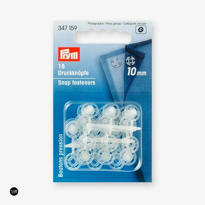 Broches De Presión Transparentes 10mm - Prym 347159 No Te Lo Pierdas