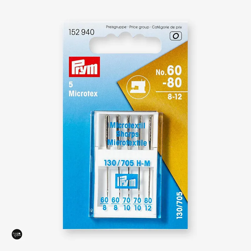 Original 130/705 Nº60-80 Agujas Máquina De Coser Microtex - Prym