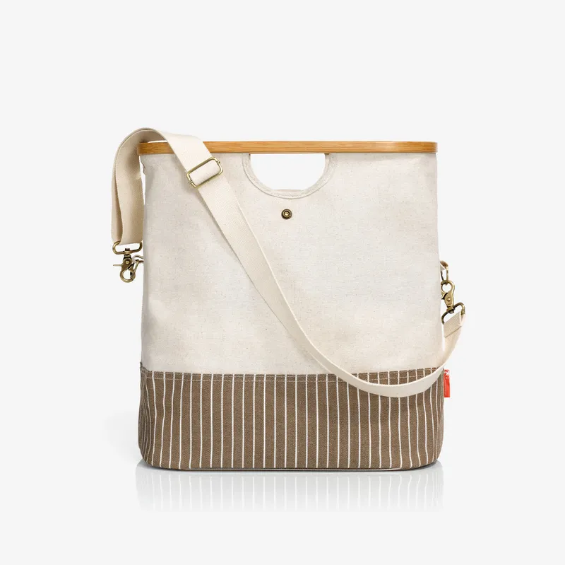 Bolsas de viaje, lona y bambú en color natural - Prym 612562 Stock Limitado