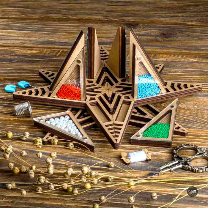 Venta Final FLZB-112 Organizer para abalorios con tapa transparente