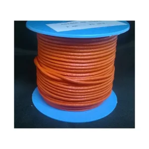 Venta Final ROLLO 25MTS. CORDON CUERO NACIONAL 2mm.NARANJA