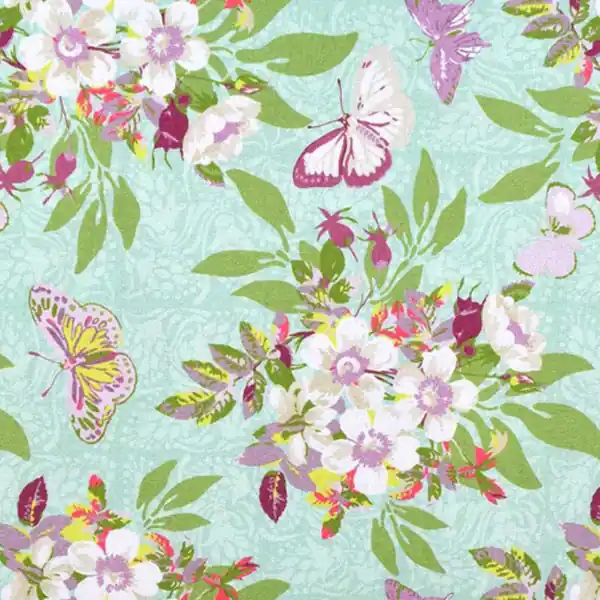 Oferta Especial Tela Floral con Mariposas-Marcus Fabrics