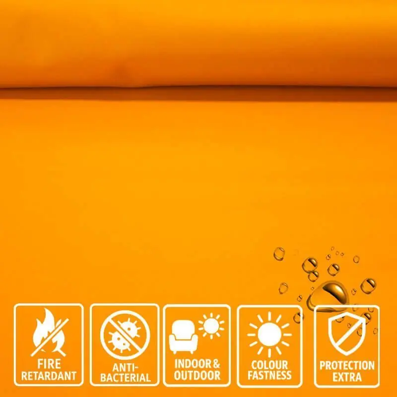 Original Tela de Polipiel Exterior Ignífuga y Antibacteriana Yema (ancho 1,40M)