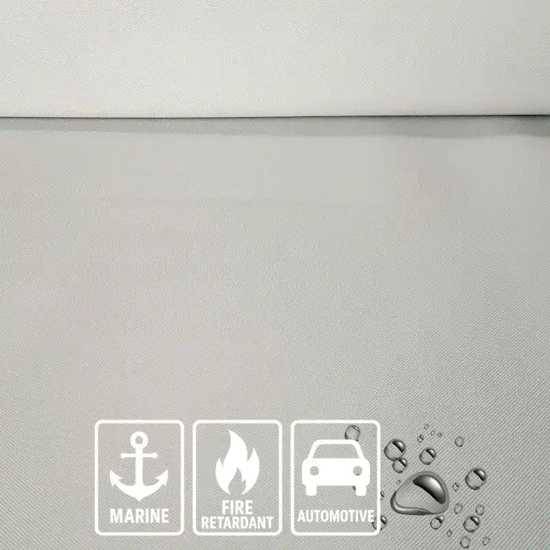Tela de Polipiel Ignífuga Náutica y Automoción Gris Perla (ancho 1,40M) Garantía Incluida