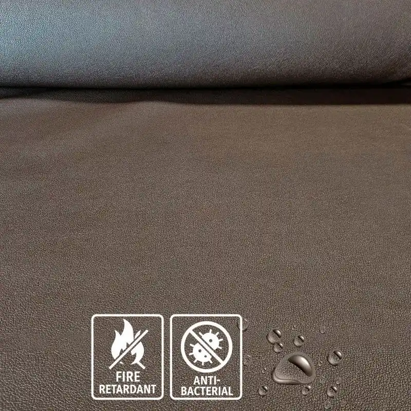 Tela de Polipiel Ignífuga y Antibacteriana Marrón Chocolate (ancho 1,40M) De Moda