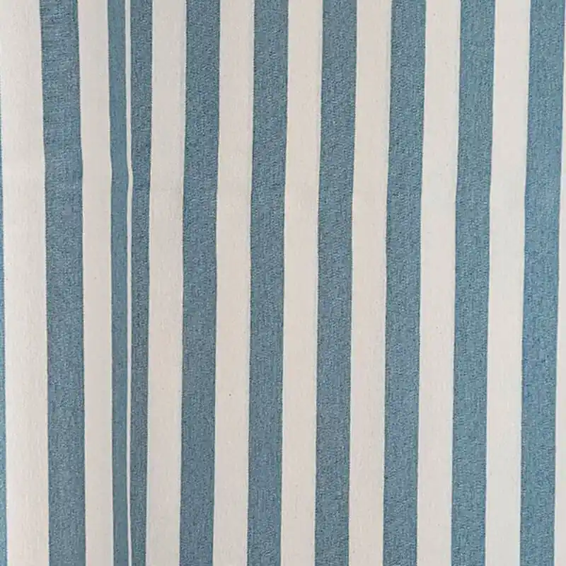 Exclusivo Tela de Lona Cruda Tejida Raya Media Verde Mar (ancho 2,80M)