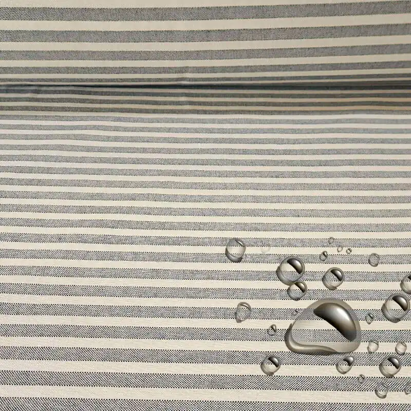 Tela de Lona Beige Tejida Rayas Marino para Toldos (ancho 3,20M) Oferta