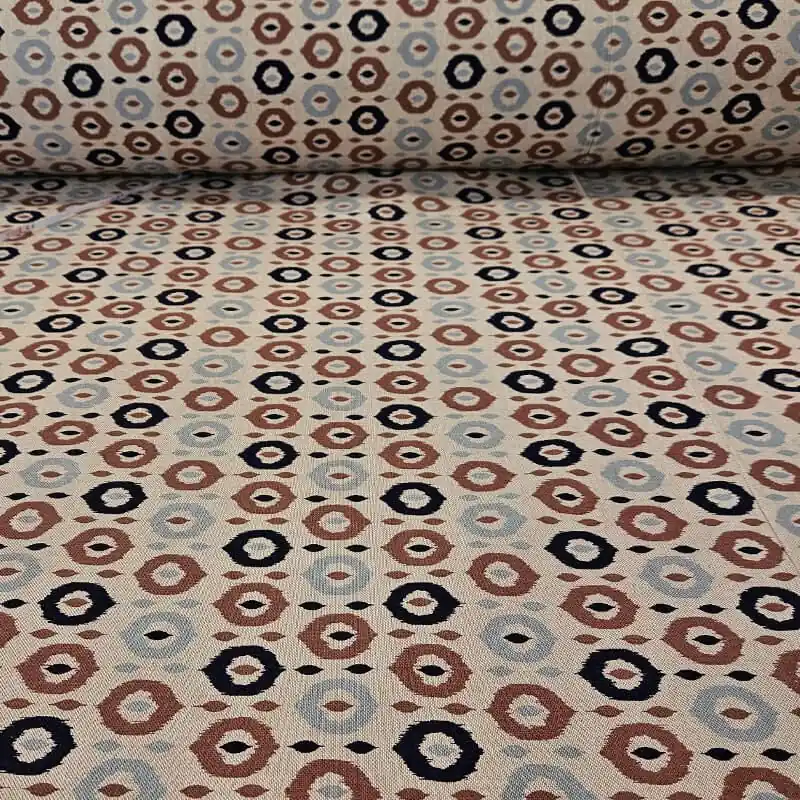 Tela de Loneta Half Panamá Beige Ikat 100% Algodón (ancho 2,80M) Oferta Flash