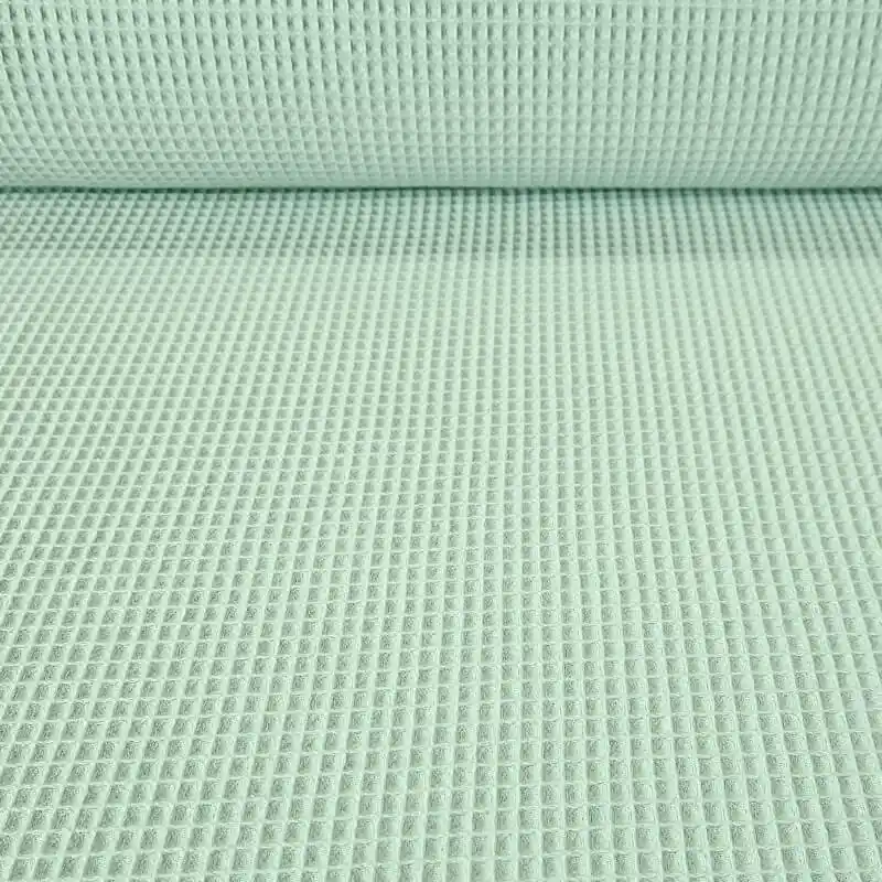 Compra Hoy Tela de Piqué Waffle Verde Menta (ancho 1,50M)