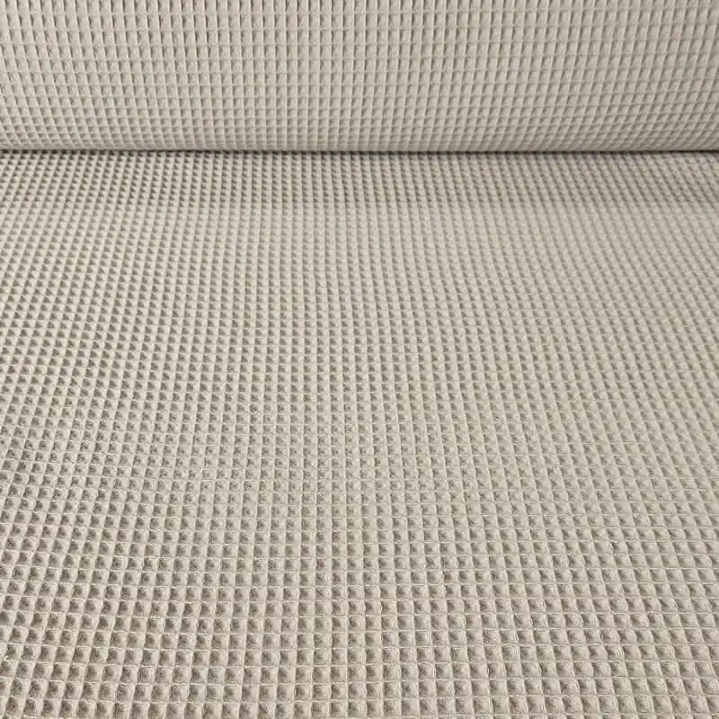 Tela de Piqué Waffle Beige (ancho 1,50M) Envío Internacional