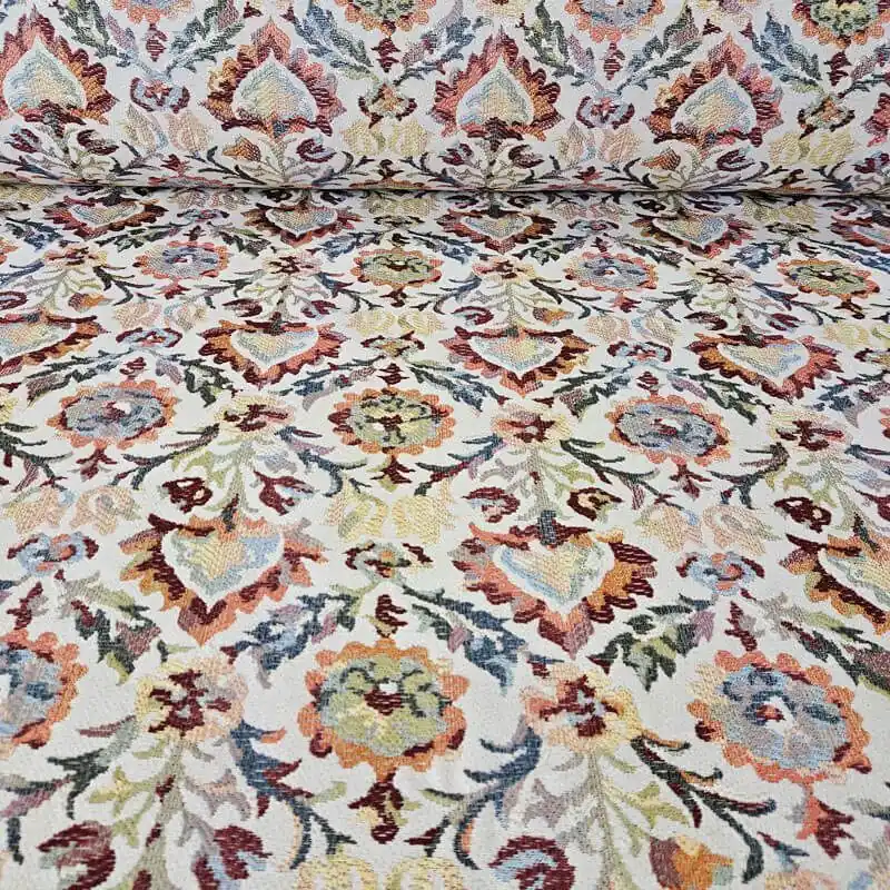 Tela de Gobelino Cruda Flores Hindúes (ancho 2,80M) Oferta Flash