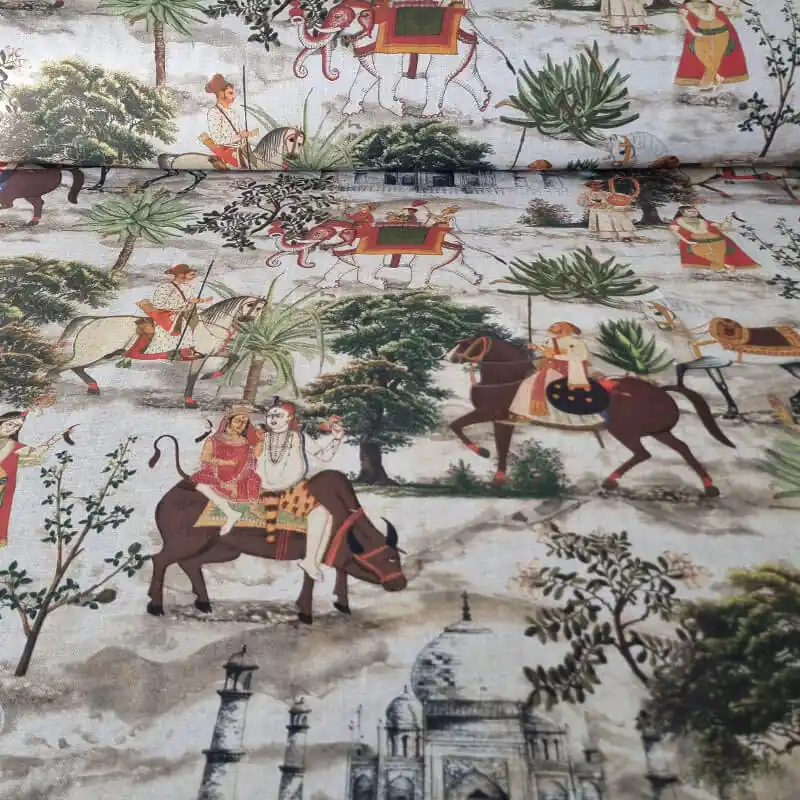 Tela de Loneta Half Panamá Cruda Taj Mahal 100% Algodón (ancho 2,80M) Hecho A Mano