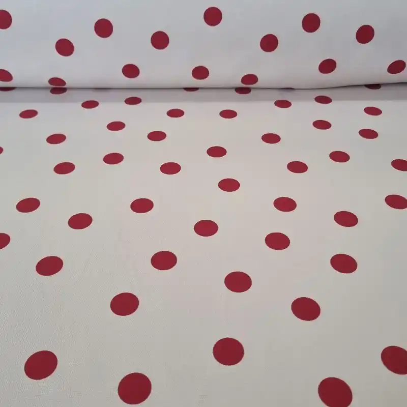 Lujoso Tela de Polytecno Bielástico Beige Lunar Loco 2cm Rojo (ancho 1,50M)