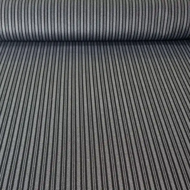 Exclusivo Tela de Patén Campera Rayas Gris (ancho 1,50M)