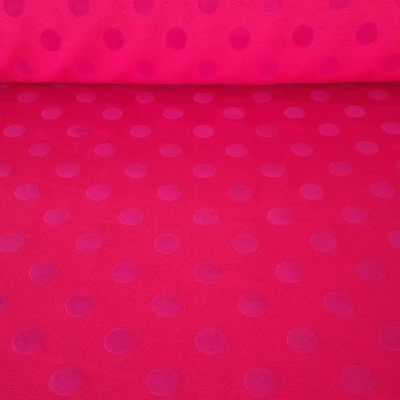 Envío Gratis Tela de Stretch Fresa Lunar Fucsia 2cm Flocado Terciopelo (ancho 1,50M)