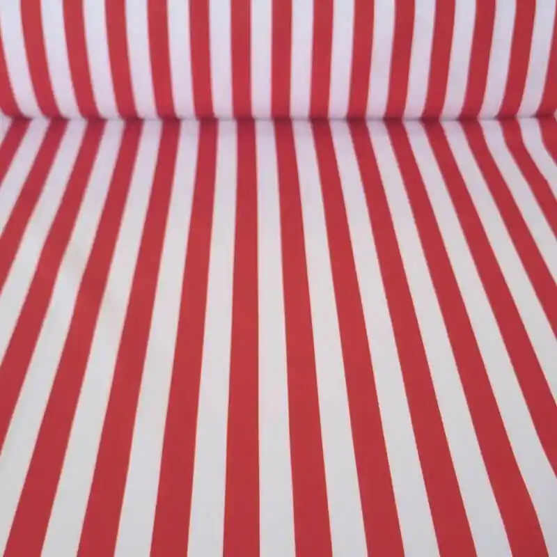Súper Precio Tela de Stretch Rayas Rojas y Blancas (ancho 1,50M)