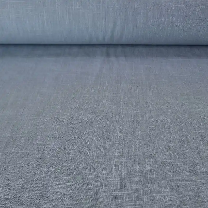 Tela de Lino Algodón Celeste Oscuro (ancho 1,40M) Ordena Ya