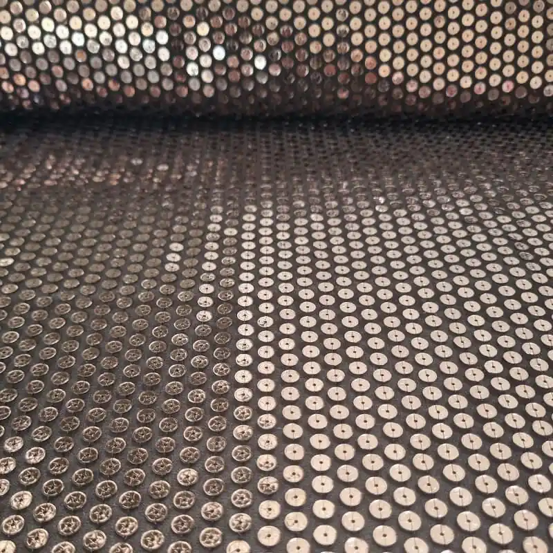 Tela de Gasa Negra con Lentejuelas Plateadas con Estrellas (Ancho 1,65M) Nuevo Modelo