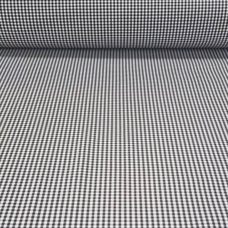 Exclusivo Tela de Cuadros Vichy 2mm Negra (ancho 1,60M)
