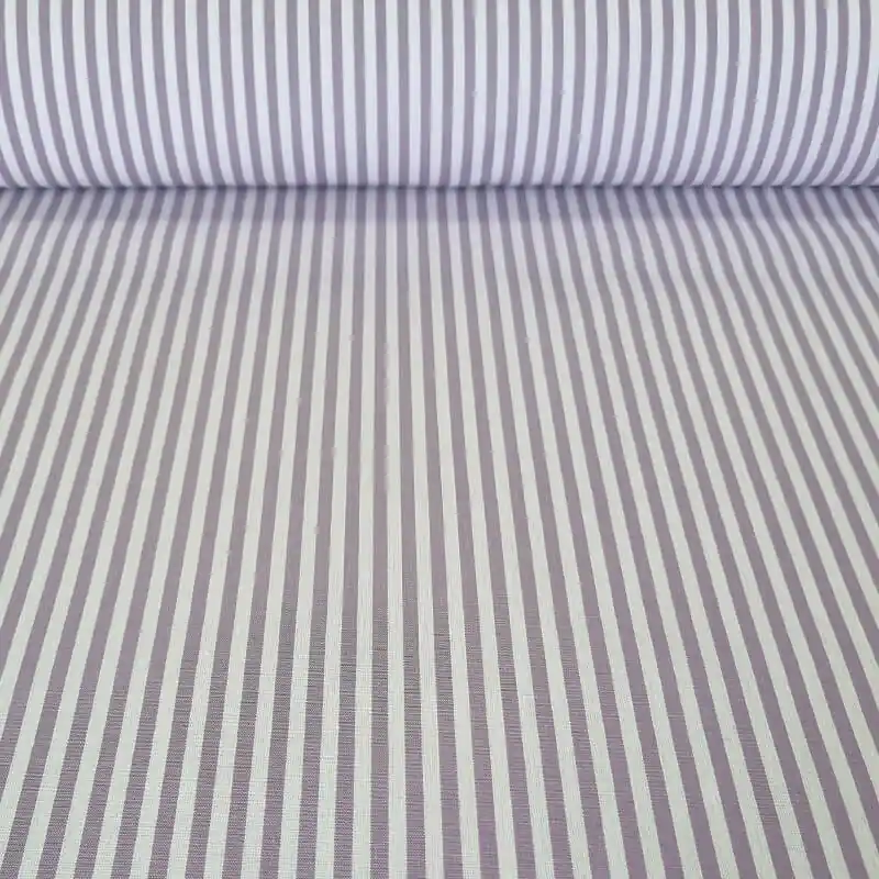Tela de Vichy Rayas 4mm Malva (ancho 1,60M) Original