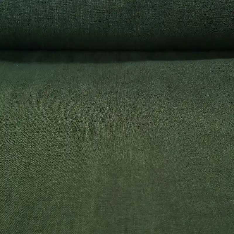 Tela de Lino Natural Verde Botella (ancho 1,40M) Ordenar Ahora Mismo