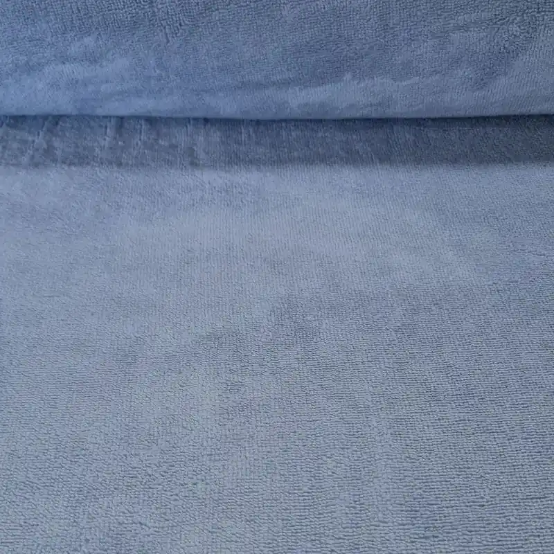 Tela de Rizo de Toalla Bambú Celeste (ancho 1,45M) Últimas Unidades