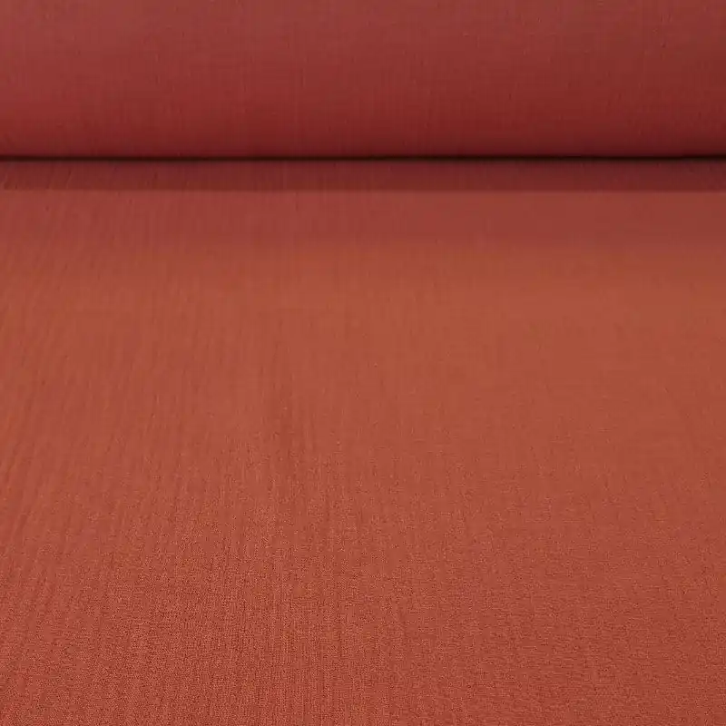 Mayoreo Tela de Doble Gasa Bambula Teja (ancho 1,30M)