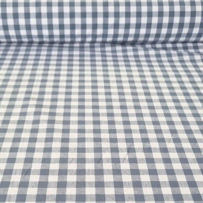 Tela de Cuadros Vichy Azul Índigo 100% Algodón (ancho 1,50M) Solo Por Tiempo Limitado