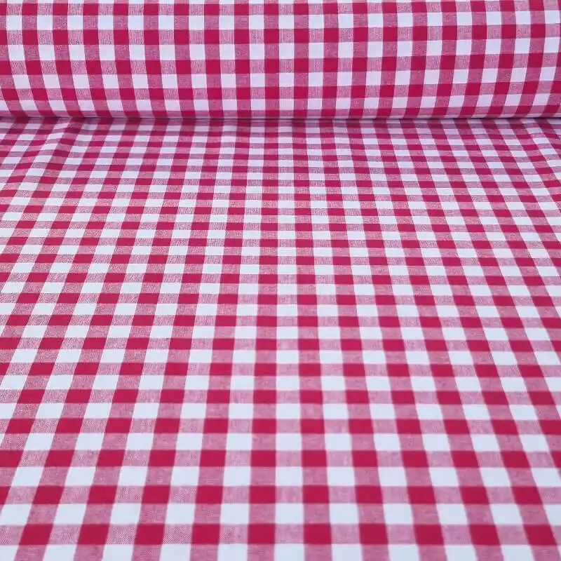 Oferta Limitada Tela de Cuadros Vichy Rojo 100% Algodón (ancho 1,50M)