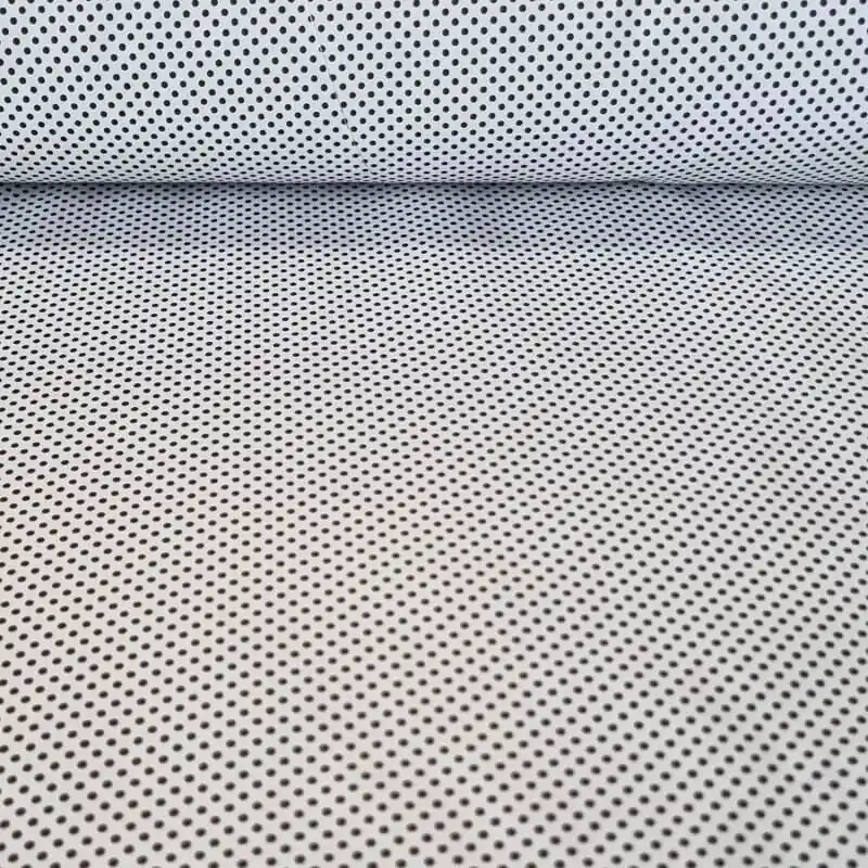 Tela de Popelín Blanca Lunar Negro 3mm (ancho 1,60M) Original