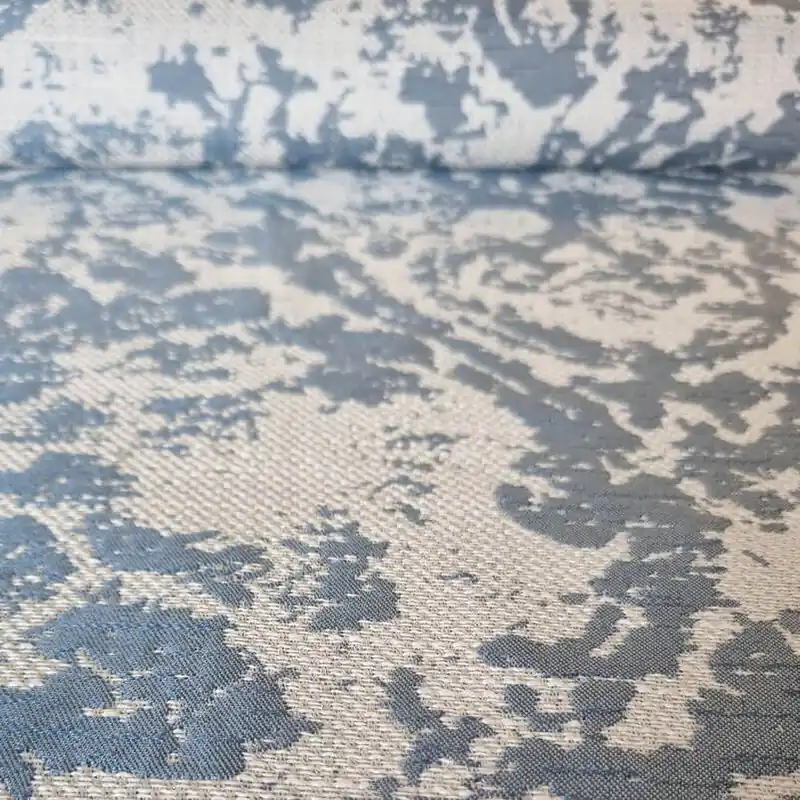 Solo Por Tiempo Limitado Tela de Gobelino Estampado estilo Damasco Azul Grisáceo (ancho 2,80M)