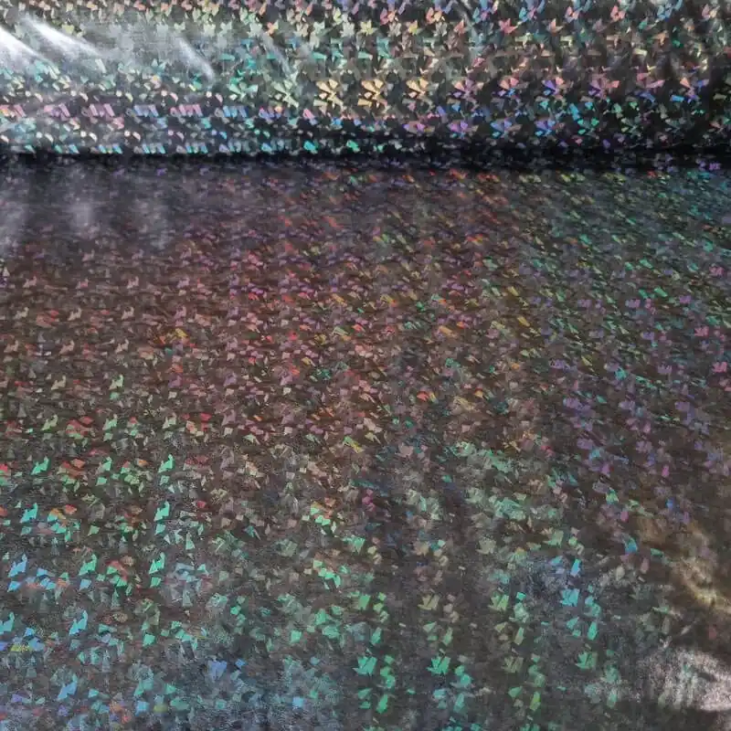 Tela de Punto Lamé Gris Antracita Holográfica (ancho 1,50M) De Moda