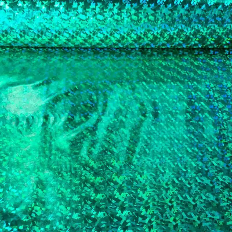 Tela de Punto Lamé Verde efecto Holográfico (ancho 1,50M) Envío Inmediato