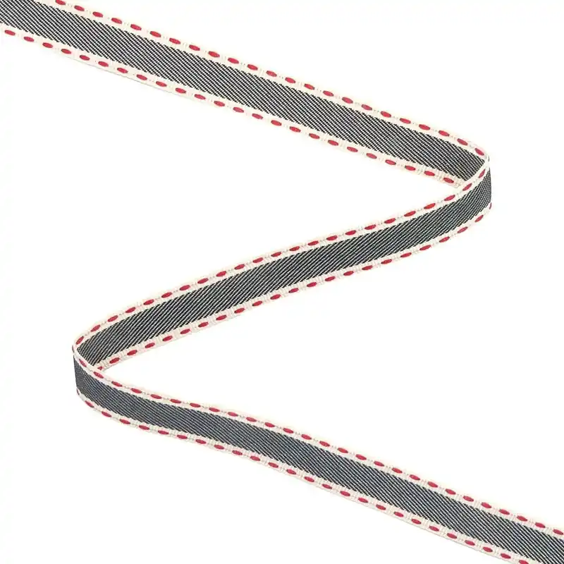 Ocasión Especial Cinta con pespuntes bicolor 1,5cm. Varios colores - Negro