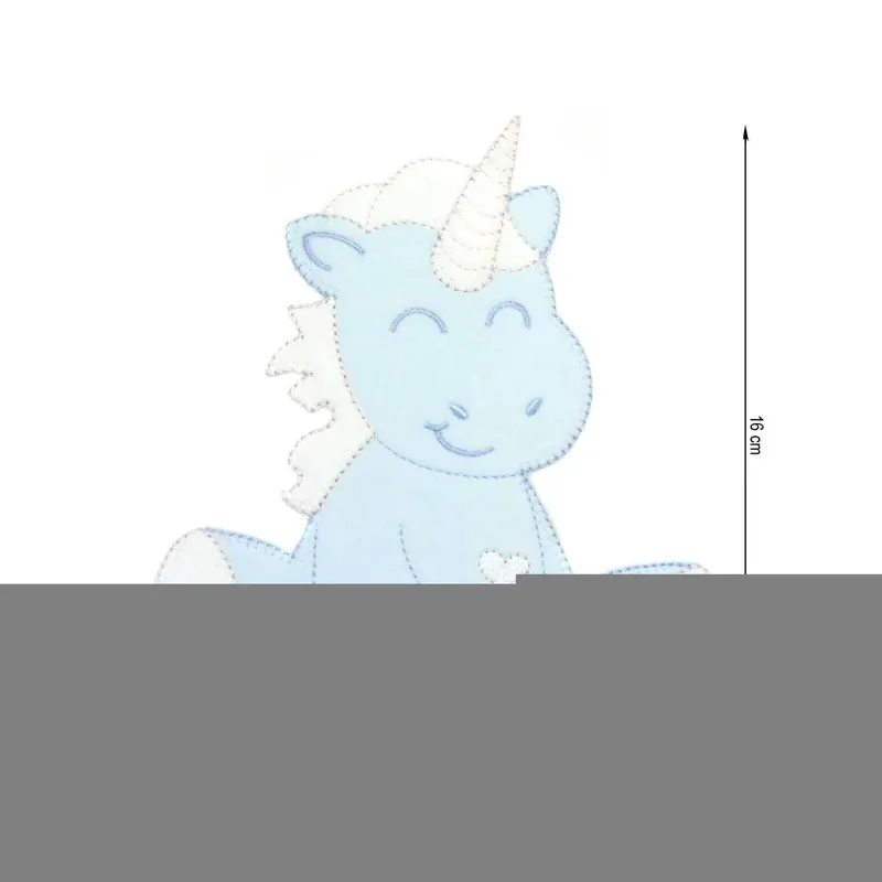 Última Versión Parche termo bordado Unicornio grande 15x16cm - Rosa 02